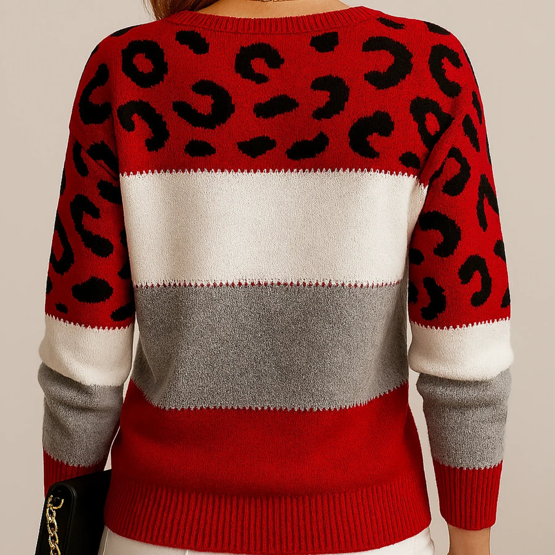 PASCALINE | LEOPARD PRINT CASUAL SWEATER