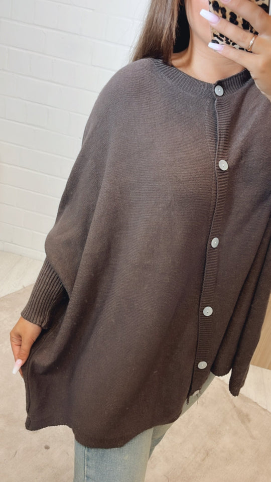 Ultra-Soft Batwing Sleeve Cardigan / Pullover – Mocha
