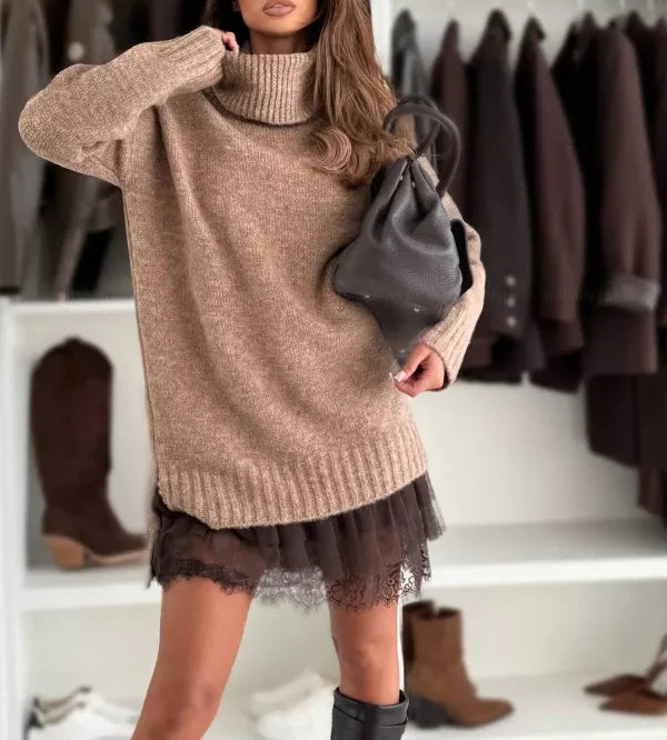 Winter Sale: 50% OFF! High-Neck Knit & Mini Dress Duo