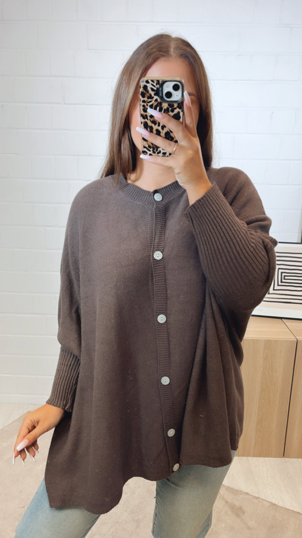 Ultra-Soft Batwing Sleeve Cardigan / Pullover – Mocha