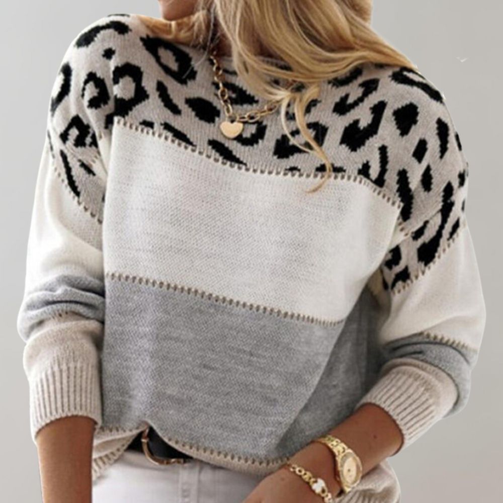 PASCALINE | LEOPARD PRINT CASUAL SWEATER