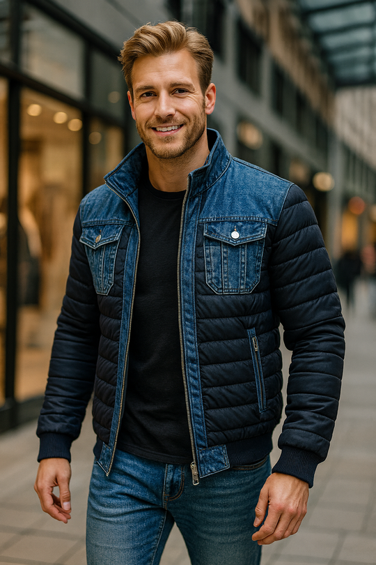 LUCAS MARLOW | Hybrid Denim Padded Jacket
