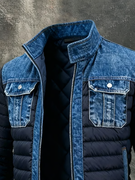 LUCAS MARLOW | Hybrid Denim Padded Jacket